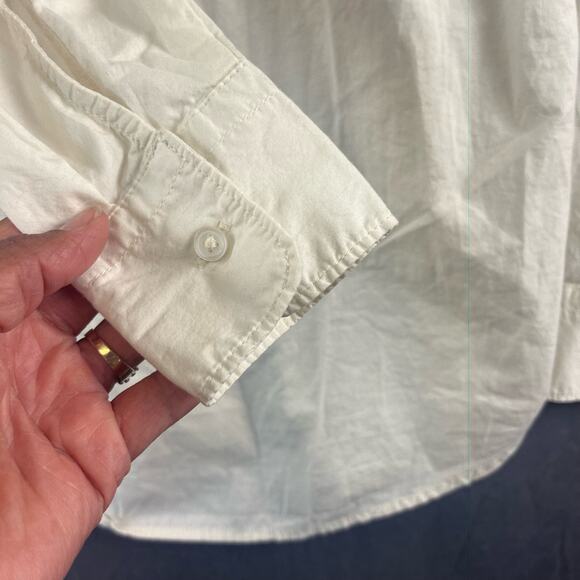 Free Assembly Women's Small Shirt Button Down Ruffle Collar Presidential England - Picture 8 of 9